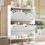 Elegant White Shoe Cabinet with 2 Flip Drawers