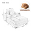 39.7" Oversized Chaise Lounger Modern Style Sofa Couch ,with Pillows, Charge Station & Cup Holders, Chenille Fabric, Cream - Korvel