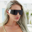Trendy One Piece Large Frame Sunglasses for Outdoor Activities