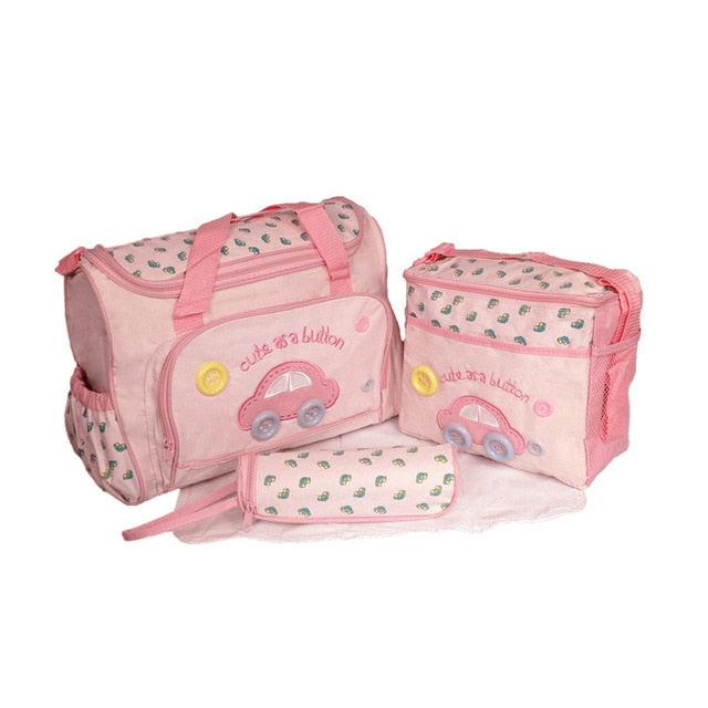 4-Piece Fashion Infant Diaper Bag Set for Moms