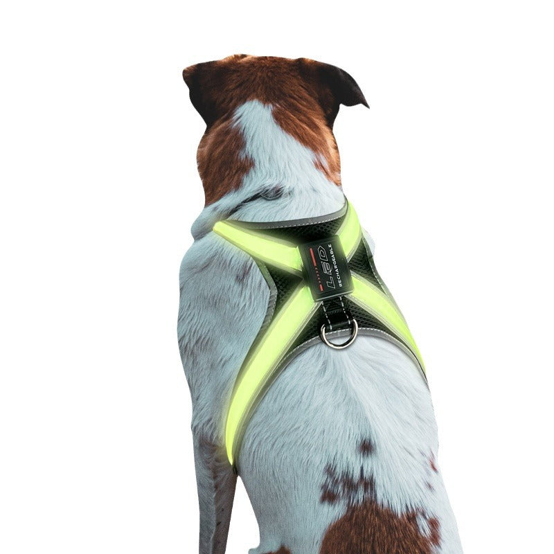 Pet supplies: explosion - proof, flushable, 8 - gear, color - changing LED, chest braces, clothes and collars with traction. - Korvel