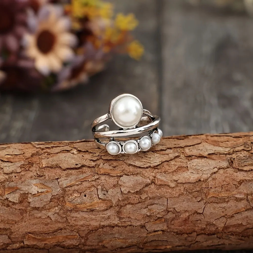 Alloy Three-Layered Open Ring - Korvel