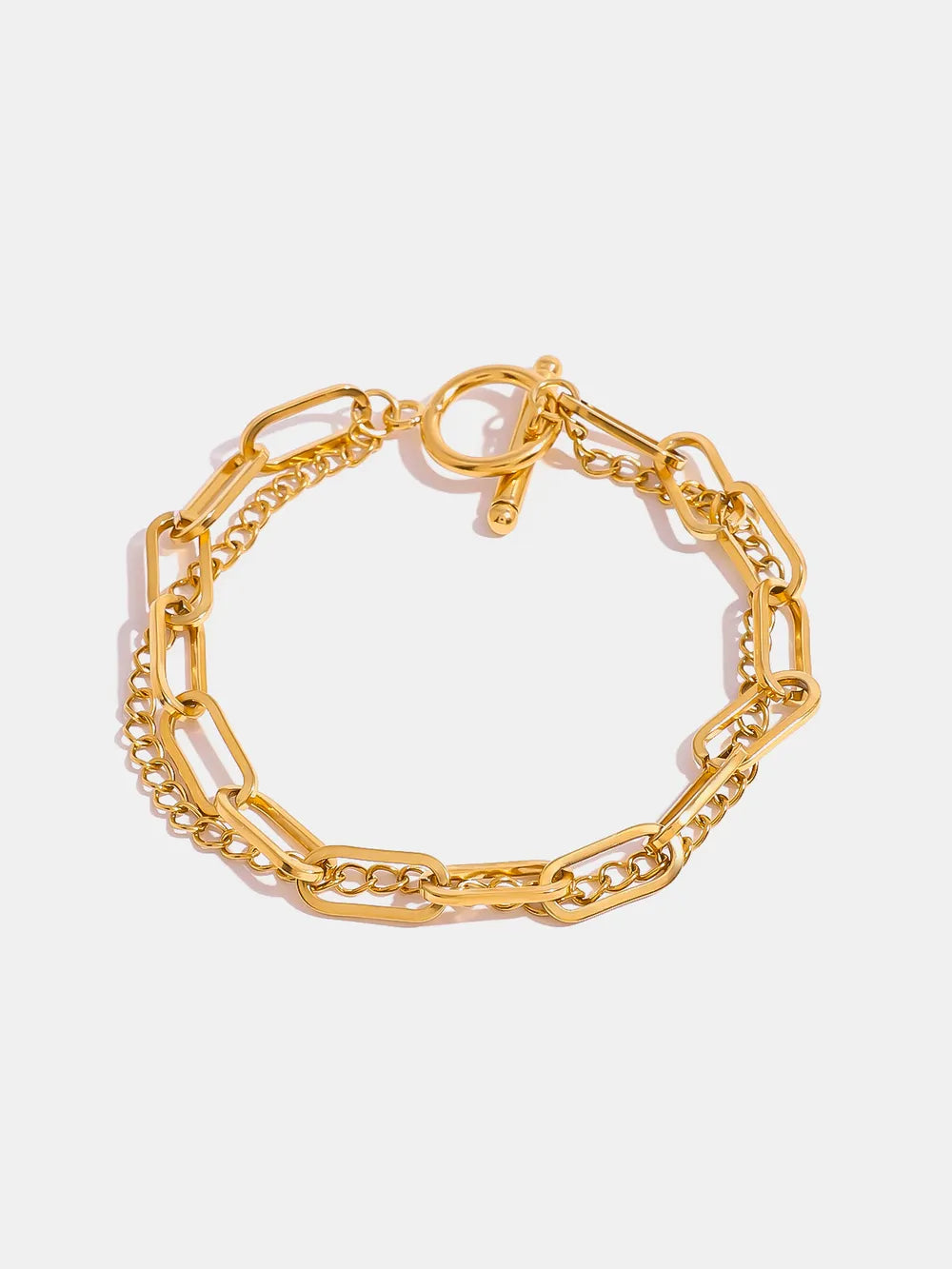 18K Gold-Plated Stainless Steel Chain Bracelet - Korvel