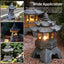Solar-Powered Zen Garden Decor: Pagoda Lanterns & Statues - Korvel