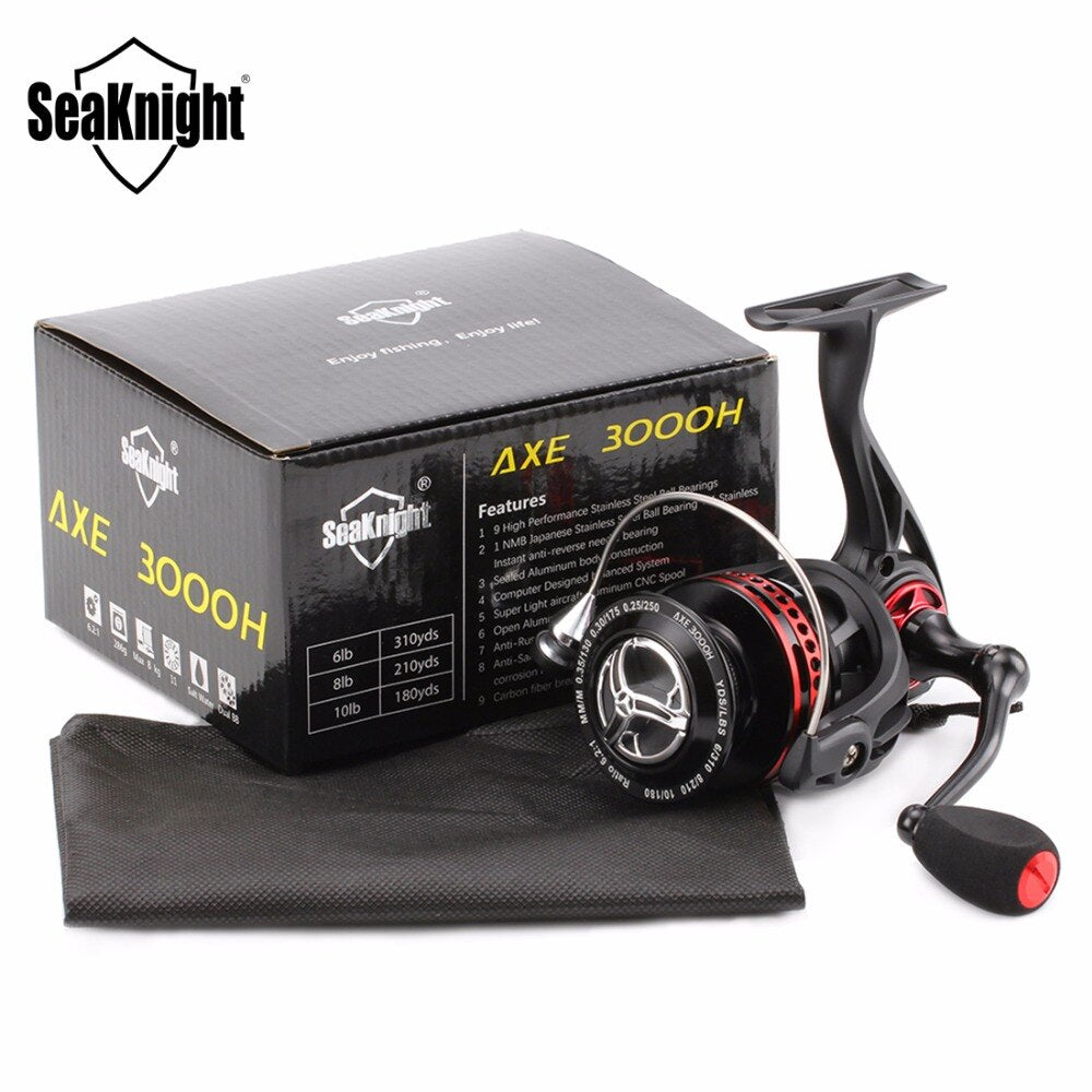 SeaKnight AXE Saltwater Spinning Fishing Reel 6.2:1 11BB 2000H 3000H 4000H Full Metal Body Anti-Corrosion Sea Carp Fishing Wheel - Korvel