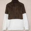 Color Block Half Zip Long Sleeve Fuzzy Sweatshirt