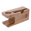 Alloet Wooden Charging Dock Station for Mobile Phone Holder Stand Bamboo Charger Stand Base For Apple Watch and For iphone - Korvel