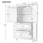 Bathroom Storage Cabinet, Cabinet with Two Doors and Drawers, Adjustable Shelf, MDF Board, White - Korvel