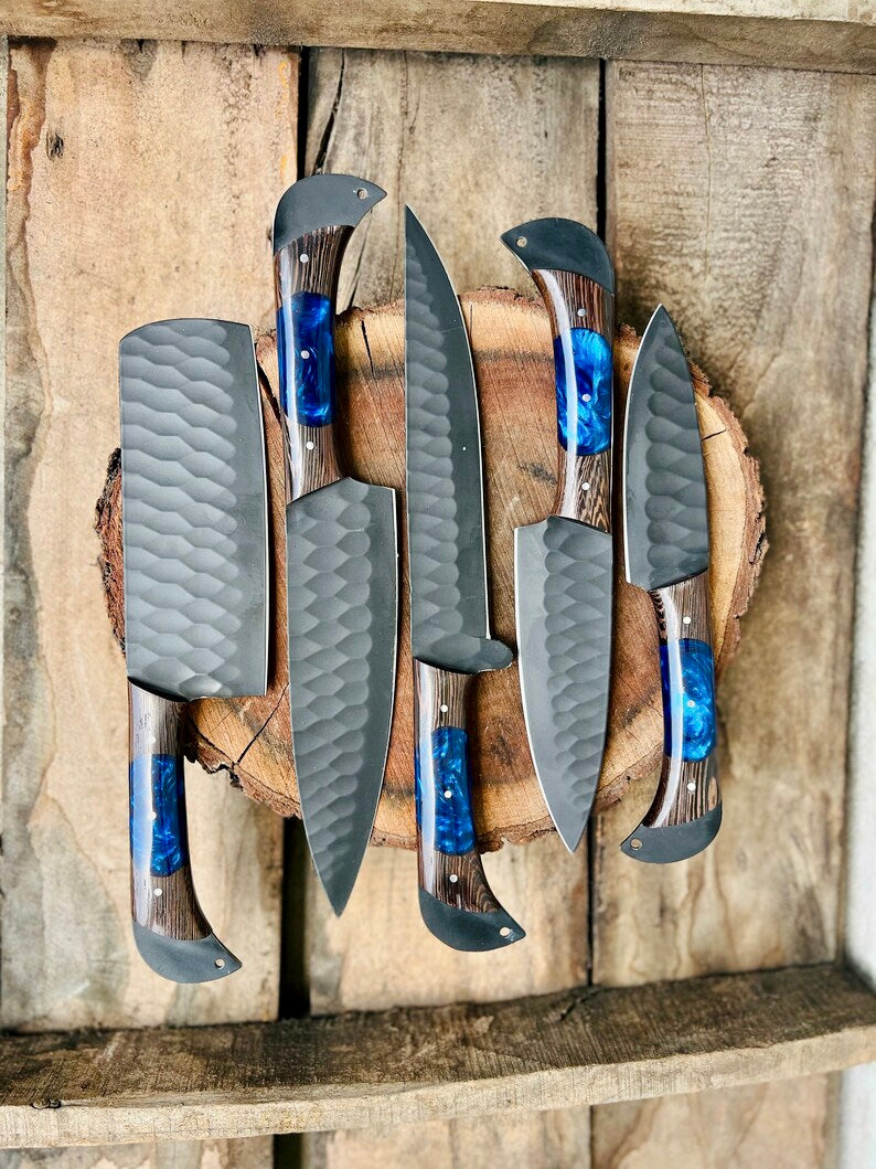Exquisite Handmade Damascus Steel Chef Knife Set – Ideal Gift for Weddings & Special Occasions - Korvel