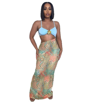 Robe longue sans bretelles et dos nu pour femmes élégante