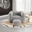 Soft Bean Bag Chair with High Resilient Foam(Chips)for living room and bedroom,Comfortable Square Lazy Sofa with Footstool - Korvel