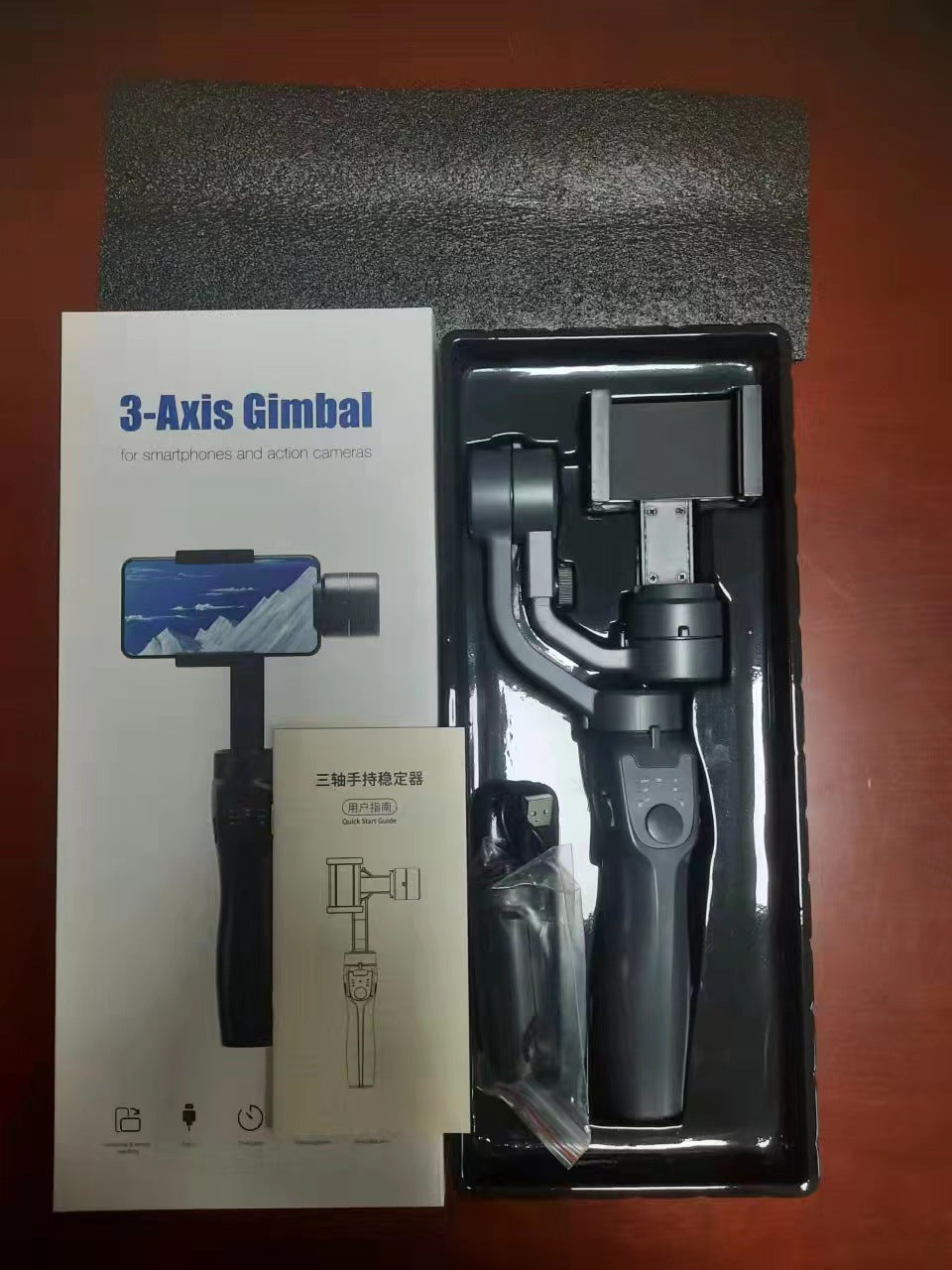 H4/F6/F8/F10 three-axis handheld mobile phone stabilizer video recording outdoor anti-shake shooting bracket - Korvel