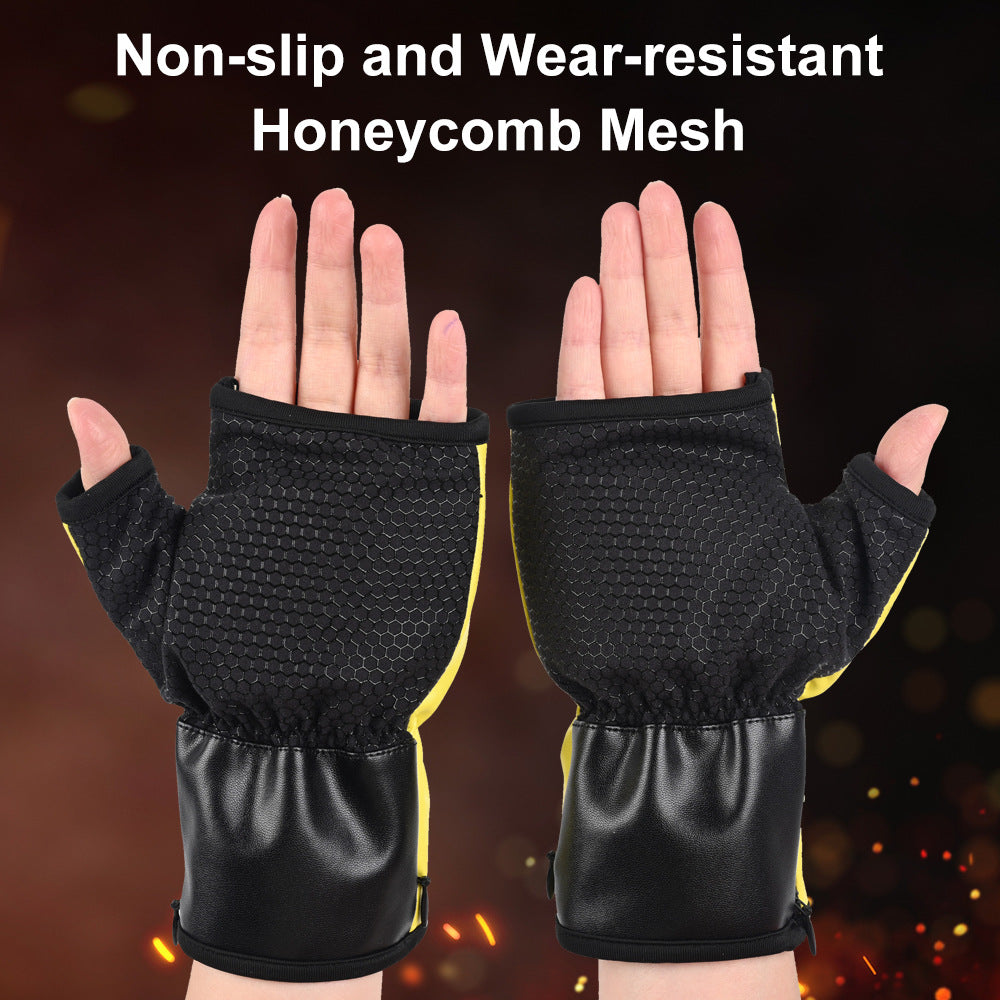 Autumn and winter electric heating gloves intelligent constant temperature charging heating gloves outdoor skiing camping - Korvel