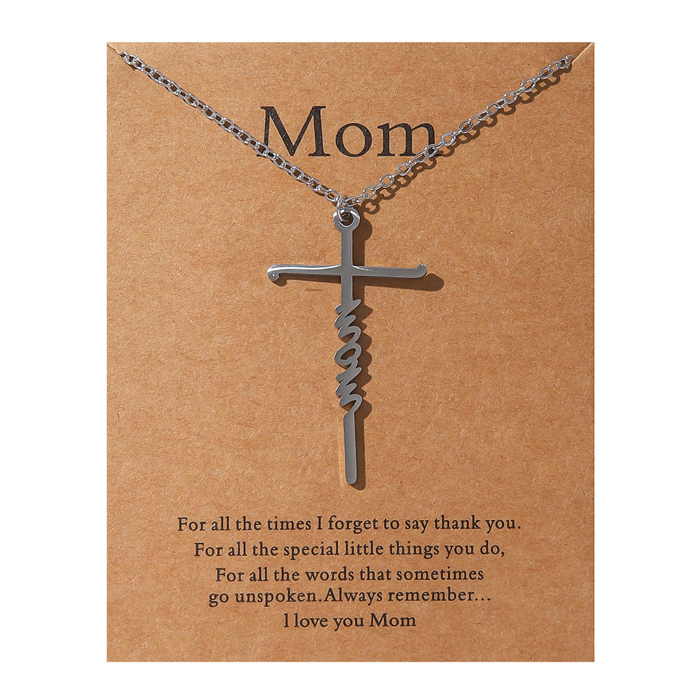 Faith Religious Gift Stainless Steel Cross Collarbone Chain Sweater Chain - Korvel