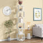 6-Layer Rotating Acrylic Bookshelf for Creative Spaces