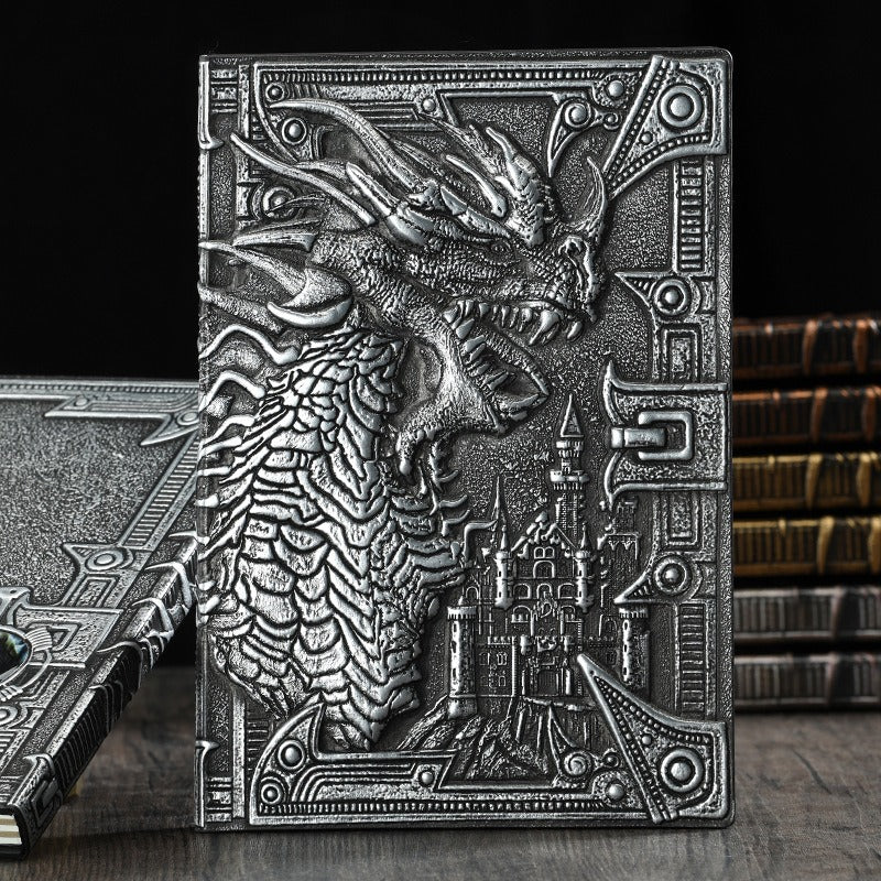 Retro Embossed Dragon Notebook - A5 European-Style Design