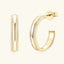 925 Sterling Silver Inlaid Moissanite C-Hoop Earrings - Korvel