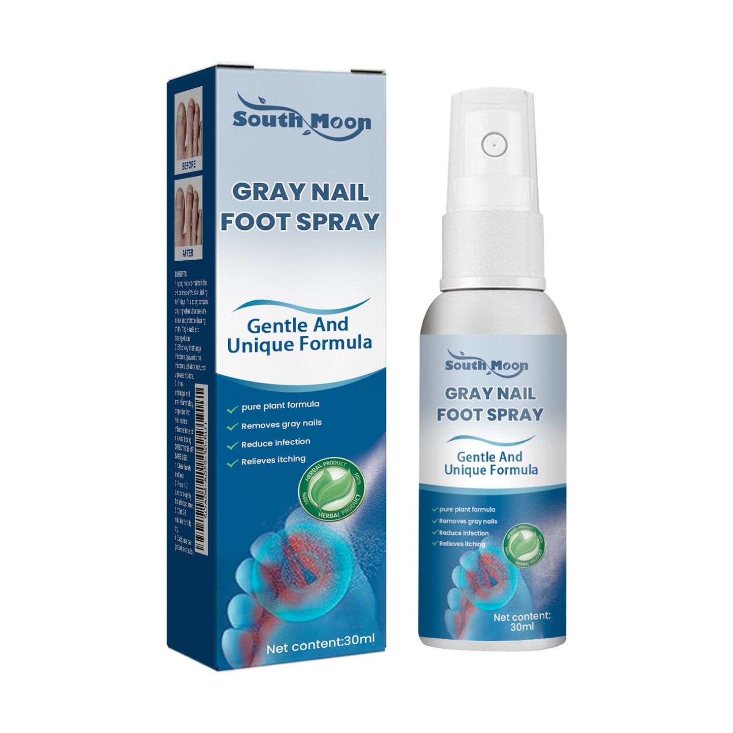Moisturizing Nail Care Spray for Brightening Foot Nails