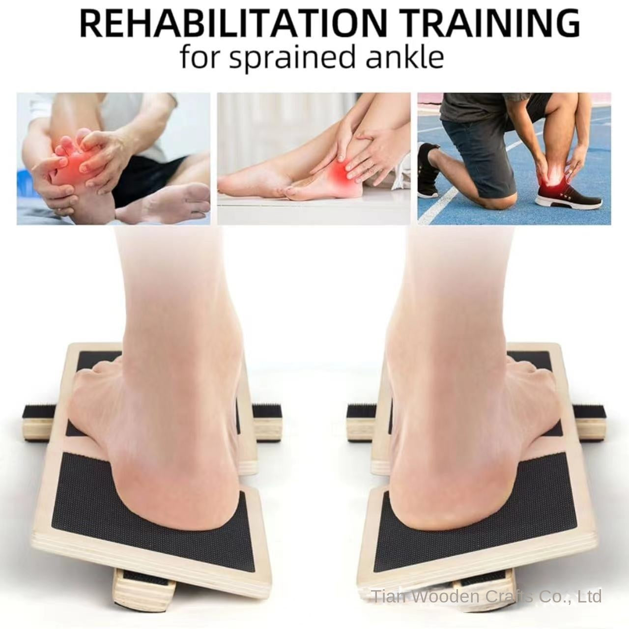 Solid Wood Incline Stretcher Wooden Posture Corrector Calf Foot Stretching Board Straight Leg Standing Stretching Board - Korvel