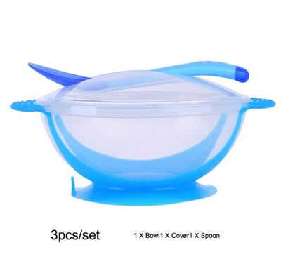 Premium Baby Tableware Set - Bowl, Cover & Spoon