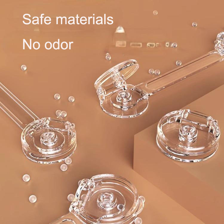 Infant and child safety lock buckle, anti opening drawer lock, cabinet door lock, refrigerator lock, multifunctional transparent - Korvel