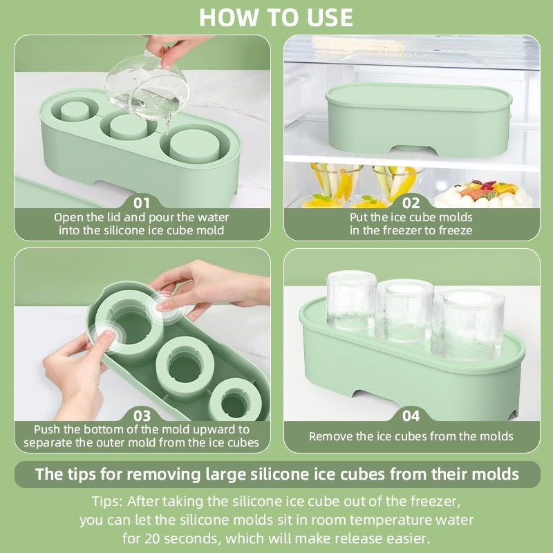 Stanley Large Capacity Ice Grid Ice Making Mold Creative with Box Easy Release Silicone Ice Grid - Korvel
