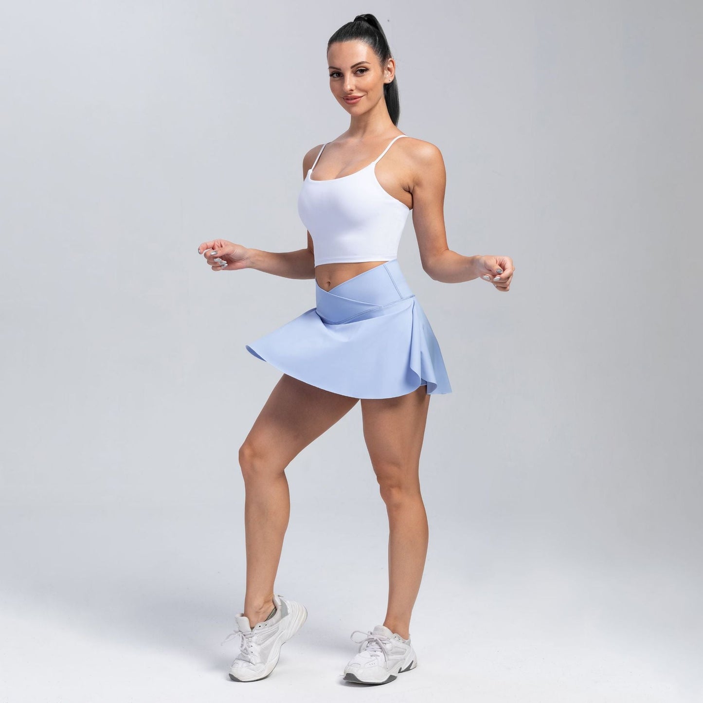 Sports skirts, yoga shorts, tennis skirts, fitness clothes, outdoor high waisted yoga clothes for women - Korvel