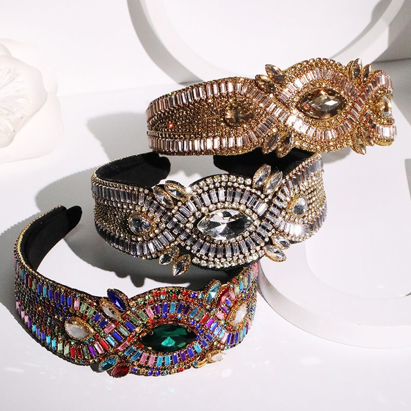 Diadema de Diamante de Agua Colorido para Looks Elegantes