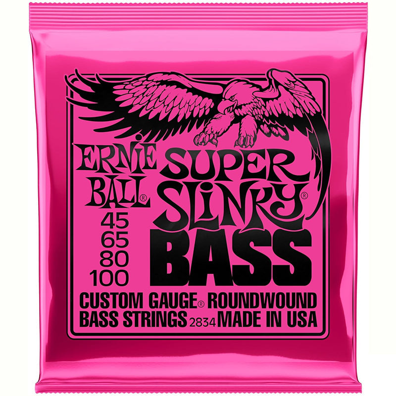 Ernie Ball Hyper Slinky Nickel - Wound Bass Guitar Strings, Gauge 40 - 100 (P02841) - Korvel