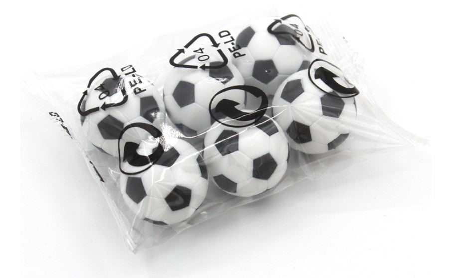 6 Pcs Table Football Plastic Soccer Ball Indoor Games 32mm - Korvel
