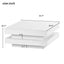 ON-TREND High Gloss Minimalist Design with LED Lights 2-Tier Square Coffee Table White - Korvel