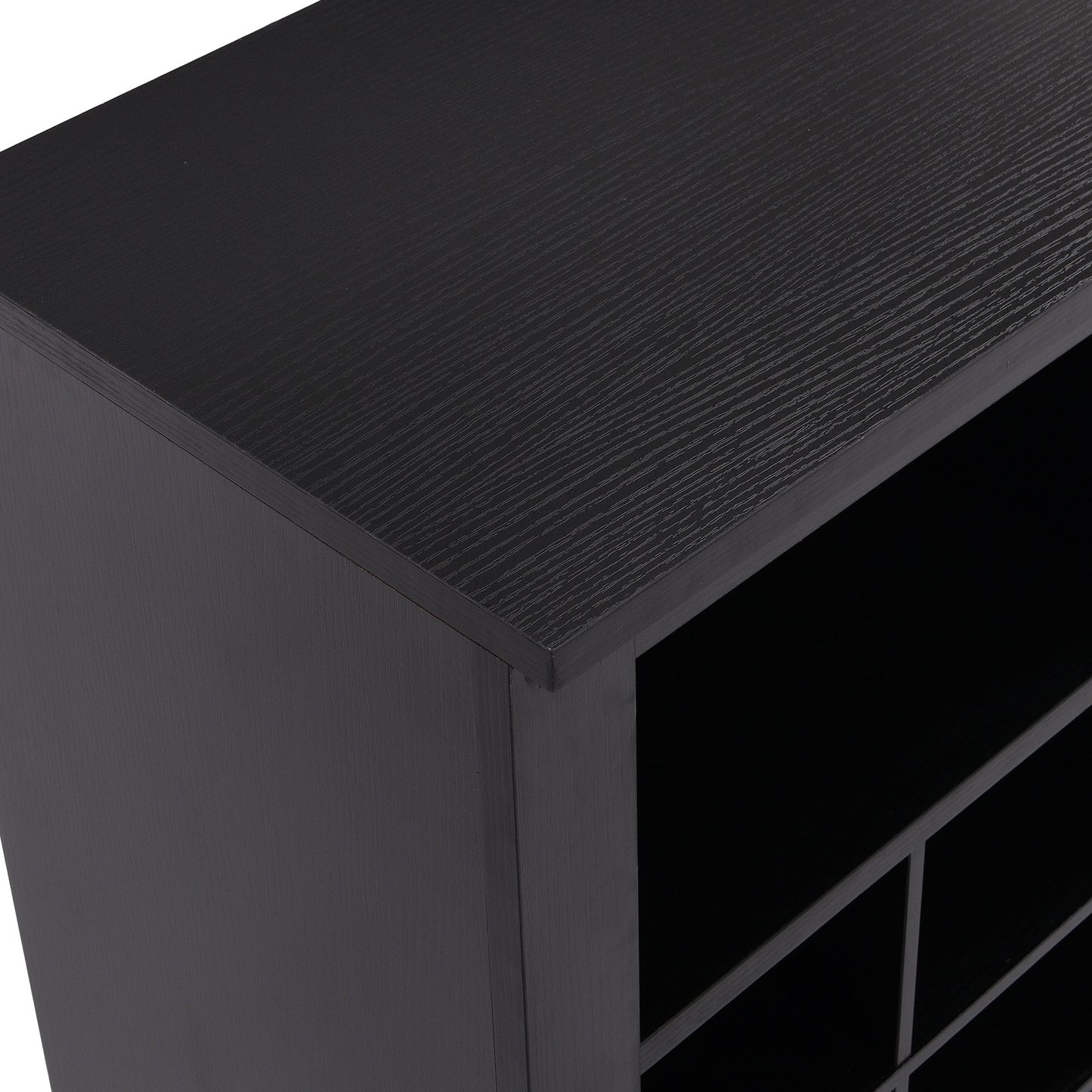 ONTREND Sleek Design 24 Shoe Cabinet - Modern Black Organizer