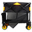 Big large capacity Folding cart Extra Long Extender Wagon Cart Folding Wagon Garden Shopping Beach Cart (black +orange) - Korvel