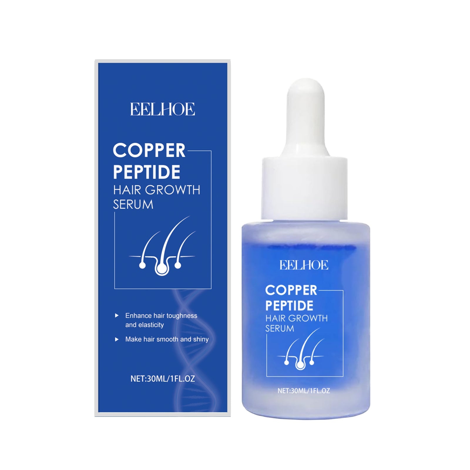 Blue Copper Peptide Hair Care Essence, Nourishes Frizzy Hair, Soft And Moisturizing Hair Care Essential Oil - Korvel