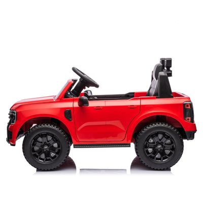 12V children's car remote control, authorized Ford Ranger, 2WD suitable for children aged 3-6. Red - Korvel