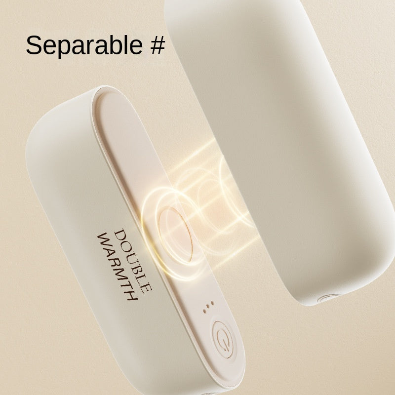 Magnetic suction electric hand warmer creative split type hand warmer USB outdoor warm baby portable 2-in-1 - Korvel