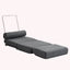 Single Sofa Chair Foldable Single Sofa Bed with Pillow,Portable Foldable Sofa Bed,Leisure Sofa Chair,Easy to Store, Dark Grey - Korvel