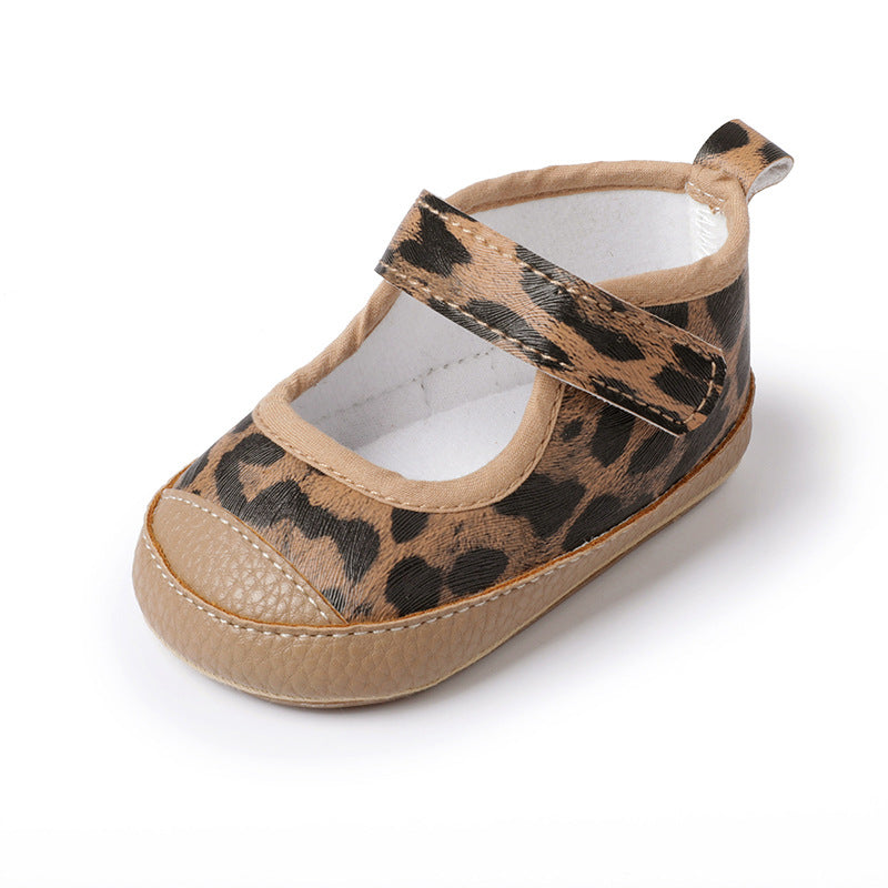 Baby Girls Shoes Rubber Sole Velcro Anti-Fall Toddler Shoes Baby Shoes Babyshoes - Korvel