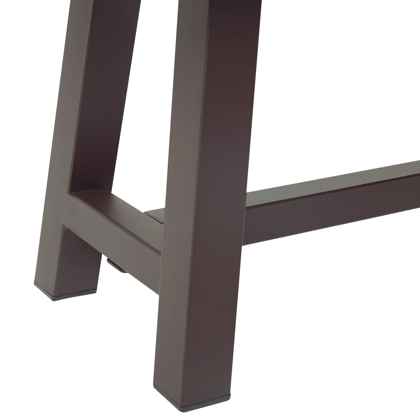 Outdoor Carlisle Benches, Sandblasted Brown + Rustic Metal (Set of 2) - Korvel