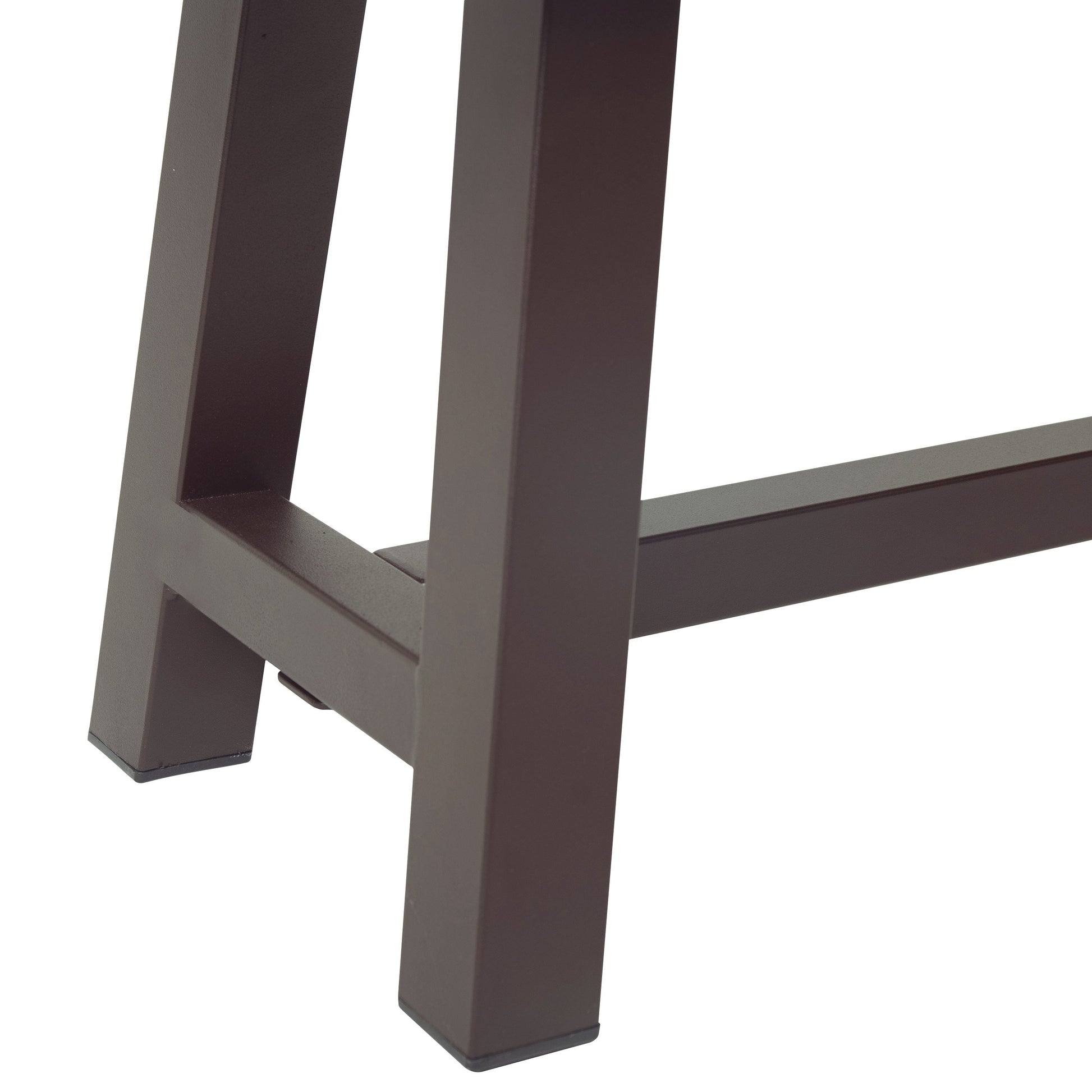 Outdoor Carlisle Benches, Sandblasted Brown + Rustic Metal (Set of 2) - Korvel