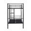 Premium Bunk Bed with Dual Ladders and Guardrail - Black