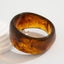 Vintage Irregular Dyeing Bracelet Round Wide Face Acrylic Bracelet for Women - Korvel