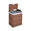 Laundry Hamper With Lid PE Rattan Powder Coating Frame Clothes Hampers with 02 Removable Bags, 100L, Brown Color - Korvel
