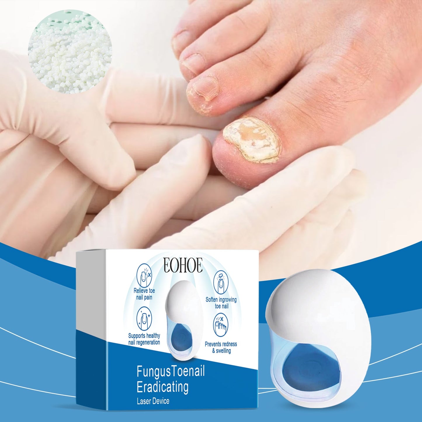 Toenail Care Hand Nail Cleaning Care Strong Gentle Repair Damaged Nails Care Device - Korvel