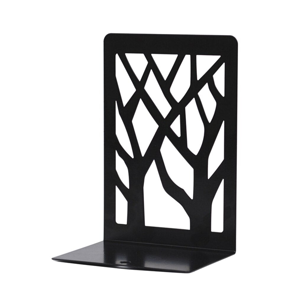1 Pair Metal Fashion Bookends Bookends for Shelves Metal Bookend Supports for Shelves and Desk - Korvel
