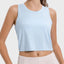Drawstring Cutout Round Neck Active Tank - Korvel