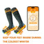 Bluetooth app electric socks electric heating warm socks outdoor skiing socks electric heating socks - Korvel