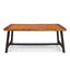 Carlie Outdoor Dining Table with Rustic Metal Legs