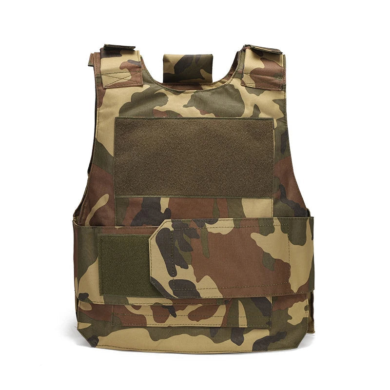 Tactical Army Vest Multi functional Armor Plate Tactical Carrier Vest CP Camo 800D - Korvel