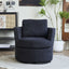 Rotating bucket chair living room comfortable circular sofa chair 360 degree rotating bucket chair armchair (black) - Korvel